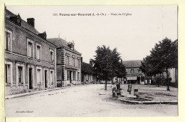 Delcampe - 03154 ◉ NEUNG-sur-BEUVRON 41-Loir-Cher ◉ Place EGLISE Café Coiffeur Enfants Fontaine 1910s ◉ JACQUELiN 503 - Neung Sur Beuvron