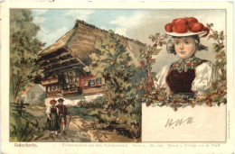 Delcampe - Gutacherin Schwarzwald - Litho - Gutach (Breisgau)