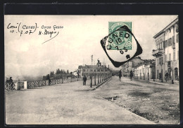 Delcampe - Cartolina Cuneo, Corso Gesso - Cuneo