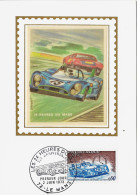 Delcampe - Carte Postale Maximum FDC Les 24 Heures Du MANS 1972 73 - 1970-1979