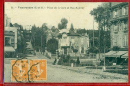 Delcampe - 4854 - VAUCRESSON - PLACE DE LA GARE ET RUE AUBRIER - Vaucresson