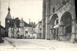 Delcampe - CPA Avallon Eglise Saint Lazare Et La Tour De L'Horloge - Avallon