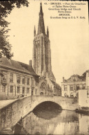 Delcampe - CPA Bruges Pont Du Gruuthuse Et Eglise Notre Dame - Brugge