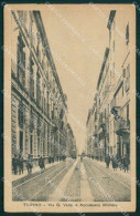 Delcampe - Torino Città Accademia Militare Tram Via Verdi Cartolina MZ7988 - Andere & Zonder Classificatie