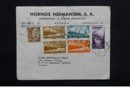 Delcampe - ESPAGNE - Enveloppe Commerciale De Bibao Pour Bruxelles En 1958 , Affranchissement Plaisant - L 25135 - Briefe U. Dokumente