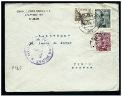 Delcampe - ESPAGNE- LETTRE DE BILBAO  AVEC CENSURE  POUR NICE 1939   A  VOIR  LOT P2143 - Republikanische Zensur