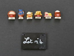 Delcampe - Lot De 6 Fèves Brillantes Brioche Dorée Ingrédients De La Galette - Sonstige & Ohne Zuordnung