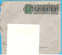 Delcampe - SPRG029 ITALIA STORIA POSTALE EFFIGIE DI V.E. 4 VALORI - Marcophilia