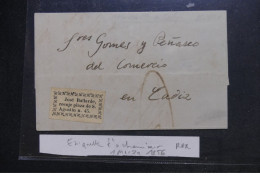Delcampe - ESPAGNE - Etiquette D'acheminement Sur  Lettre Pour Cadix En 1856  - Rare - L 152415 - Lettres & Documents