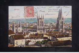 Delcampe - ESPAGNE - Affranchissement ( Variété De Piquage ) Sur Carte Postale De Burgos Pour La France En 1907  - L 150891 - Storia Postale