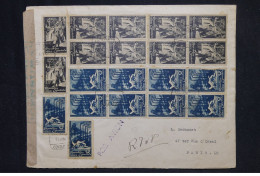 Delcampe - ESPAGNE - Enveloppe Commerciale En Recommandé De Barcelone Pour Paris En 1938 Avec Contrôle Postal - L 147837 - Briefe U. Dokumente