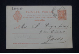 Delcampe - ESPAGNE - Entier Postal De Barcelonne Pour Paris En 1909 - L 139058 - 1850-1931