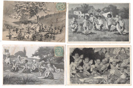 Delcampe - LOT 8 CPA - Fantaisie - Enfants - Bébés Multiples - Babies
