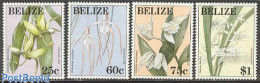 Delcampe - Belize/British Honduras 1994 Christmas, Orchids 4v, Mint NH, Nature - Religion - Flowers & Plants - Orchids - Christmas - Natale