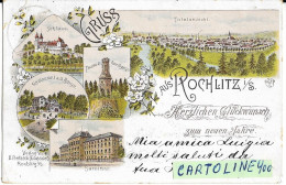 Delcampe - Germania Sassonia Gruss Aus Rochlitz Vedute Vedutine Fine 800 (f.piccolo/v.retro) - To Identify