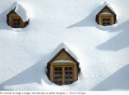 Delcampe - CPM - CANADA - QUEBEC - AH COMME LA NEIGE A NEIGE MA VITRE EST UN JARDIN DE GIVRE - EMILE NELLIGAN - STEVE DESCHENES - Sonstige & Ohne Zuordnung