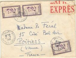 Delcampe - Lettre Rabat Chellah 1958 Paris Gare D'Austerlitz Brigade D - Lettres & Documents