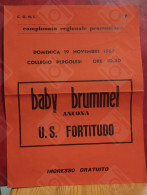 Delcampe - Italy Italia Collegio Pergolesi JESI 1967 Basket Pallacanestro BABY BRUMMEL ANCONA - U.S. FORTITUDO. 29x22 Cm - Posters