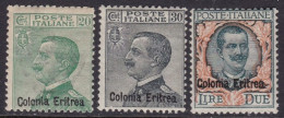 Delcampe - 1925 ERITREA, N. 93/95 3 Valori MNH/** - Erythrée