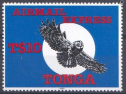 Delcampe - Tonga 1990, Owl, 1val - Tonga (1970-...)
