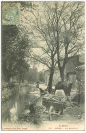 Delcampe - 11 BRAM. Le Ruisseau 1905. Lavandière Avec Brouette - Bram