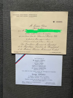 Delcampe - 2 Invitations JACQUES CHIRAC Maire De Paris OCTOBRE 1985 & MARS 1989 - Autres & Non Classés