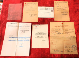 Delcampe - Rare Lettres Croix-Rouge 1950-67 | Guerre Algérie Soldats Permissionnaires-documents Historiques -militaria Algérie Fran - Historical Documents
