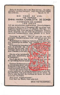 Delcampe - DP Emma Maria Charlotta De Somer ° Aalst 1887 † Mijlbeke 1942 X Leo Crick - Devotieprenten