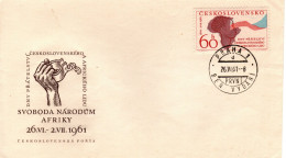 Delcampe - Czechoslovakia 1961 Africa -Czechoslovakia Friendship ,First Day Cover, - FDC