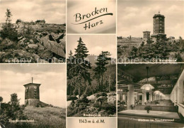 Delcampe - Brocken Harz Teufelskanzel Wetterwarte Brockenhotel Brockenblick Touristensaal - Wernigerode