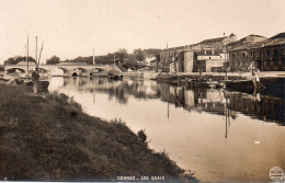 Delcampe - Cognac Les Quais Péniches Gabares Batellerie Carte Photo - Cognac
