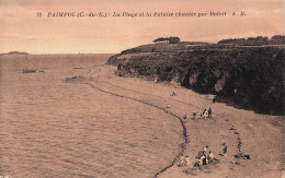Delcampe - 22 PAIMPOL LA PLAGE ET LA FALAISE CHANTEE PAR BOTREL - Paimpol