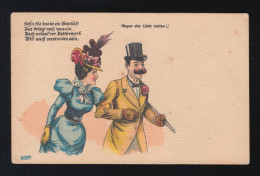 Delcampe - AK Karikatur Sehn Sie Das Ist Ein Geschäft, Gegen Das Licht Halten, Ungebraucht - Humour