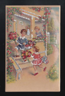 Delcampe - Kinder Eilen Nach Hause Mit Geschenken + Blumen, Bad Neustadt (Saale) 24.9.1948 - Halt Gegen Das Licht/Durchscheink.