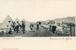 Delcampe - St Helena Washing In The Camp Dutch Postcard - Santa Helena