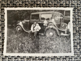 Delcampe - Photo Ratée Surimpression Double Exposition Voiture Famille Drôle - Other & Unclassified