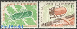 Delcampe - New Caledonia 1977 Insects 2v, Mint NH, Nature - Insects - Ungebraucht