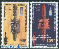 Delcampe - New Caledonia 2000 Tradional Sculptures 2v, Mint NH, Various - Folklore - Art - Art & Antique Objects - Handicrafts - Ungebraucht