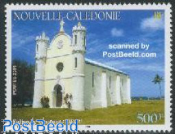 Delcampe - New Caledonia 2001 Qanono Church 1v, Mint NH, Religion - Churches, Temples, Mosques, Synagogues - Ungebraucht