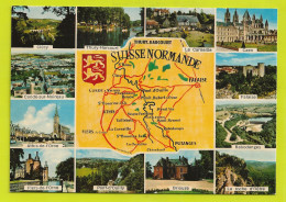 Delcampe - Suisse Normande N°103 Carte Ou Plan Et 12 Vues De La Région Caen Falaise Briouze Flers Clécy Rabodanges VOIR DOS - Clécy