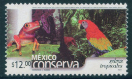 Delcampe - MEXICO 2002 $12 JUNGLES Perf. 14 Conservation Defin., Rather Scarce, Mint NH Unm. Stamp, Expensive On Local Deale - Mexiko