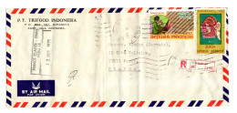 Delcampe - Indonésie 1973 - Enveloppe Timbrée Scott 843 Et Scott 852 - Indonésie
