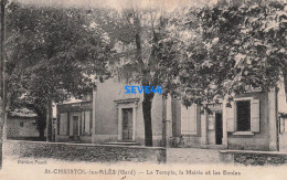 Delcampe - 16026 - 30 GARD - SAINT - ST CHRISTOL LES ALES Le Temple La Mairie Et Les écoles - Edition Puech - Other & Unclassified