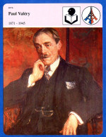 Delcampe - Paul Valéry  1871 1945   Histoire De France  Arts Fiche Illustrée - Storia