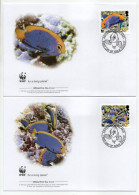 Delcampe - - WWF / LE POISSON-ANGE PYGMÉE RESPLENDISSANT / Resplendent Pygmy Angelfish - 4 FDC ASCENSION ISLAND 2007 - - Fische