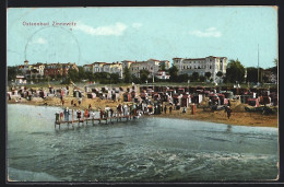 Delcampe - AK Zinnowitz, Ostseepartie Mit Strand Und Strandkörben - Zinnowitz