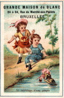 Delcampe - CHROMO GRANDE MAISON DE BLANC E. LEFEBVRE BRUXELLES / LE SAUVETAGE D'UNE POUPEE - Sonstige & Ohne Zuordnung