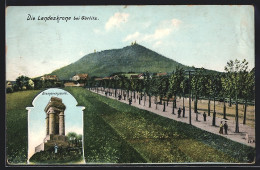 Delcampe - AK Görlitz, Strassenbahn An Der Landeskrone, Bismarcksäule - Görlitz