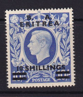 Delcampe - Eritrea: 1950   KGVI 'B. A. Eritrea'    SG E25    10/- On 10/-     MH - Eritrée