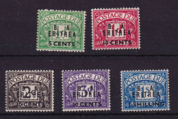 Delcampe - Eritrea: 1950   Postage Due 'B. A. Eritrea' Set   SG ED6-ED10   MH - Eritrée